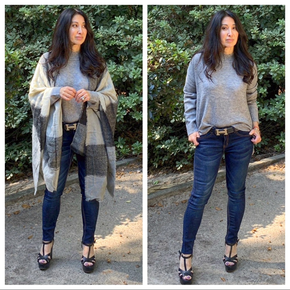 ✨LAST✨Light grey high low high neck sweater - Picture 9 of 9